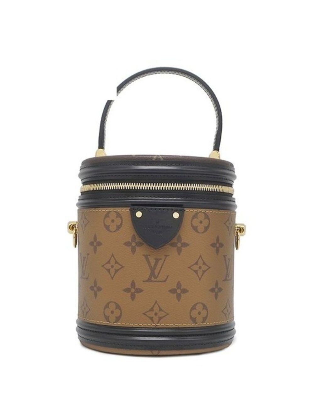 Louis Vuitton 2-Way Bag Cannes Monogram Canvas Reverse Gold Brown Handbag